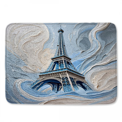 Eiffel Tower Bath Mat Contemporary Bathroom Decor