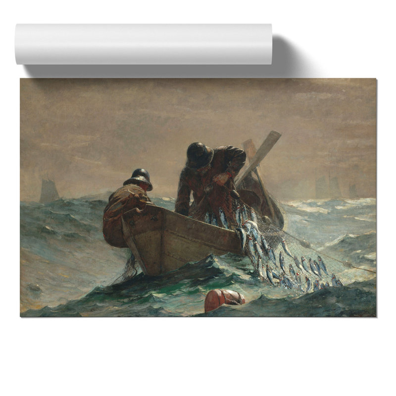 The Herring Net by Winslow Homer - No Frame Painting, 42cm H x 59cm W x 0.1cm D