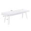 Le banc à lattes en bois massif blanc rehausse l'ambiance de la maison en blanc pour la chambre à coucher et l'entrée
