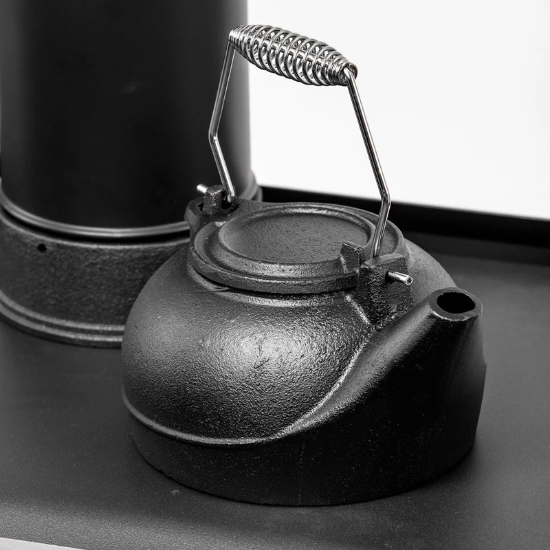 Us Stove Tea Kettle Steamer, Painted Black