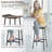 Alliah Counter Stool with Metal Frame