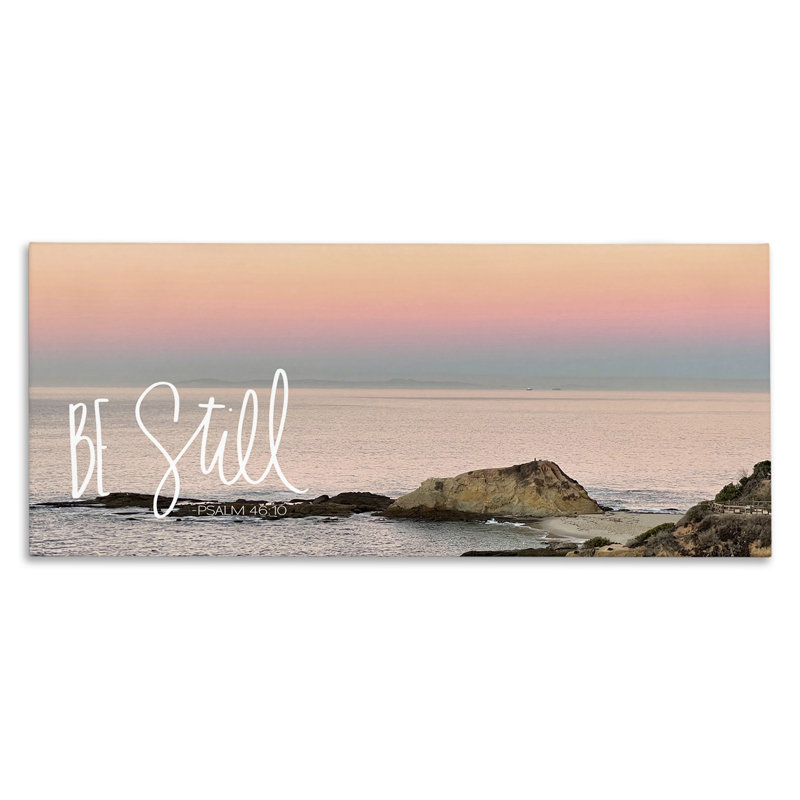 «Be Still Peaceful Beach» par Kathy Mansfield, H 10 po x l 24 po