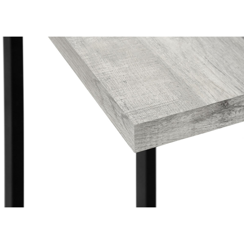 Table d'appoint, en forme de C, bout, côté, collation, salon, métal stratifié, contemporain, moderne, Gris