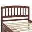 Lit plateforme simple en bois massif avec deux tiroirs et tête de lit-551769030