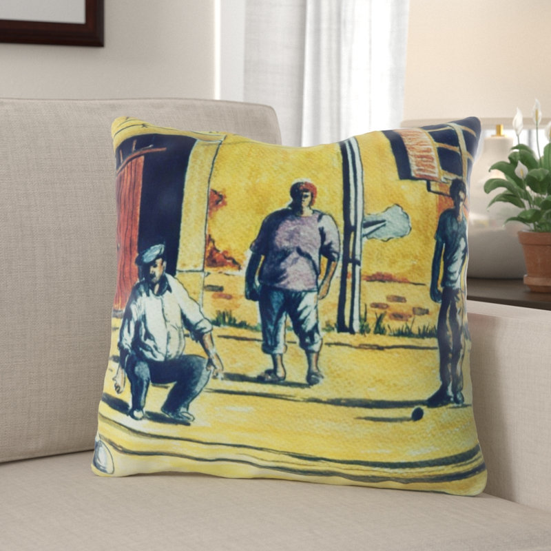 Eells Outdoor Reversible Throw Pillow, Microsuede, Indoor