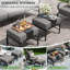 Ensemble de conversation de patio pour 7 personnes avec coussin Vanourgen-289765407