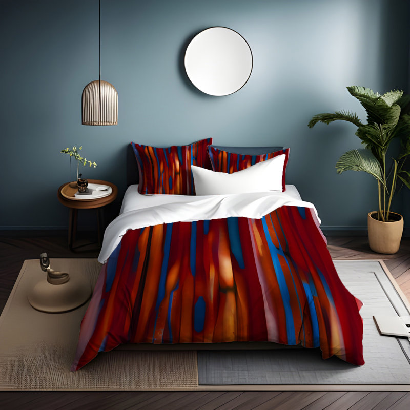 Literie , Housse de couette grand + 2 grandes taies décorat