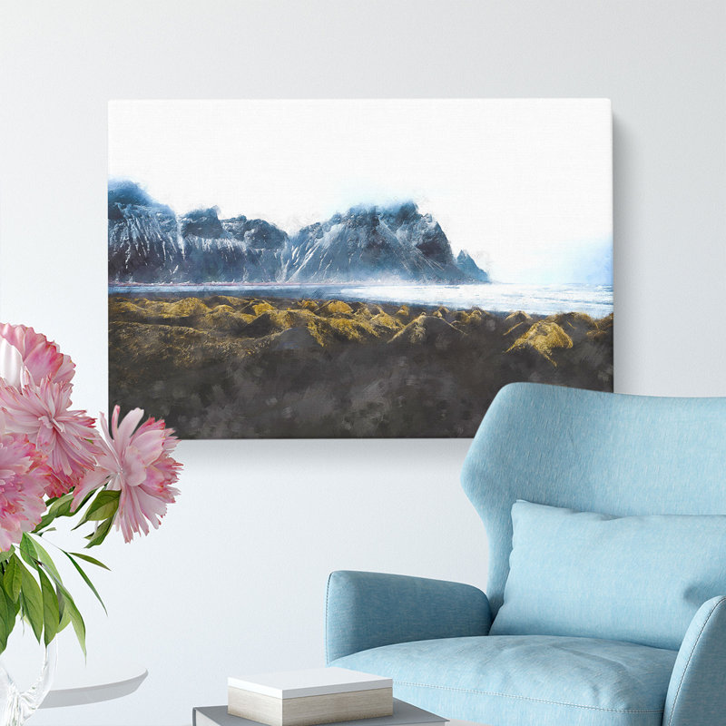 Mountains In Stokksnes Iceland - Wrapped Canvas, 35cm H x 50cm W x 3cm D