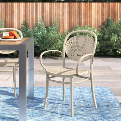 Farrah Stacking Patio Dining Armchair
