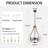 5 - Light Industrial Dimmable Candle Chandelier 