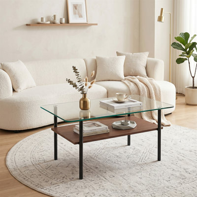 Modern glass coffee table