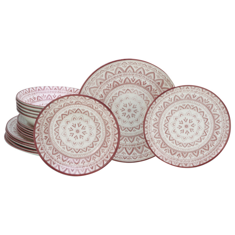 Mexiko Piece Dinnerware Set - Service for 4, Red