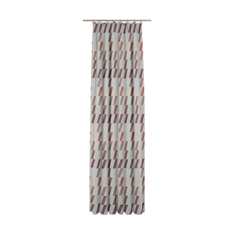 Lopez Room Darkening Single Panel, 225cm H x 132cm W, Pink/Brown/Grey