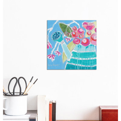 Lucky Jade Watering Can by Kait Roberts - Wrapped Canvas Print