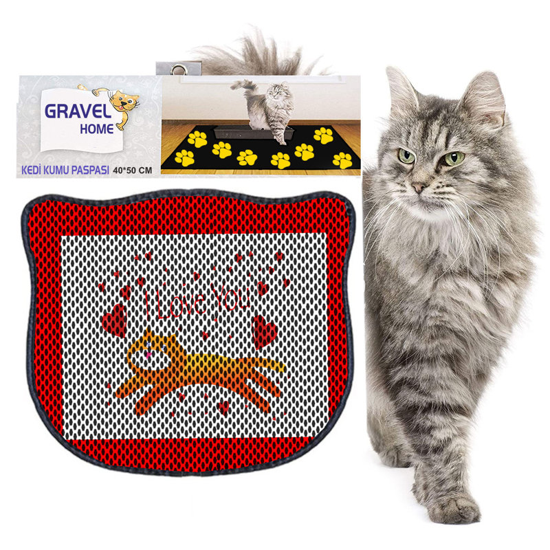 Durable Cat Litter Mat, 15.7 x 19.7 inches | 50% PVC / 50% Polyester, Machine Washable & Vacuum Friendly | Perfect for Easy Cleanup, Non-Slip Design to Keep Your Home Clean & Fresh, Ideal for Pet Owners