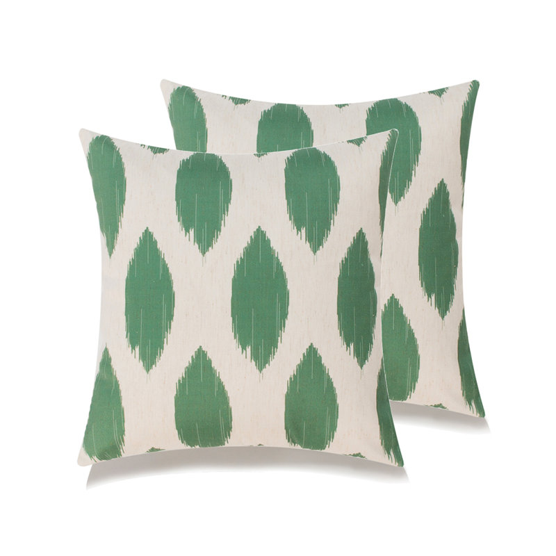 Housse de coussin Ikat, Vert