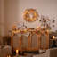 Harvest Day 24 Inch Autumn Harvest Cattail and Berry Artificial Wreath with Warm White LED Lights