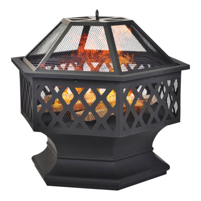 Ifrane Hexagonal Steel Smokeless Outdoor Fireplace