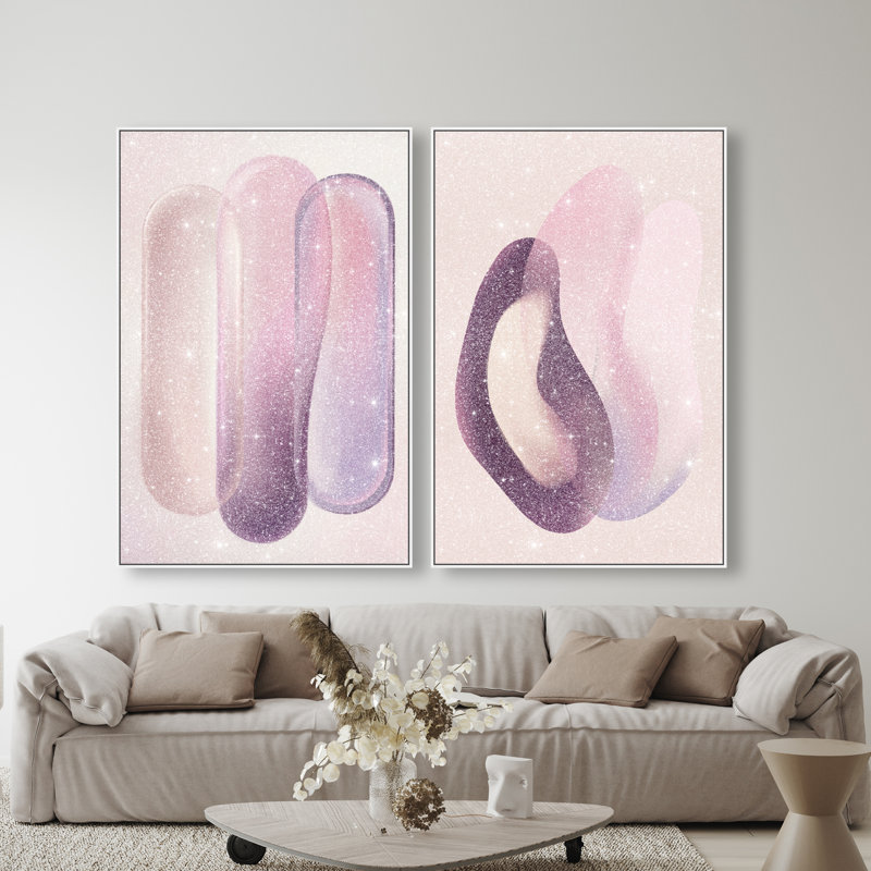 Berry Love Set Set by Oliver Gal, 74"H x 50"W, White Floater Frame
