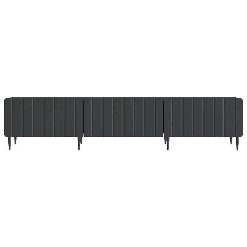 Unfinished TV Stand, 32cm H x 147cm L x 34.5cm W, Black