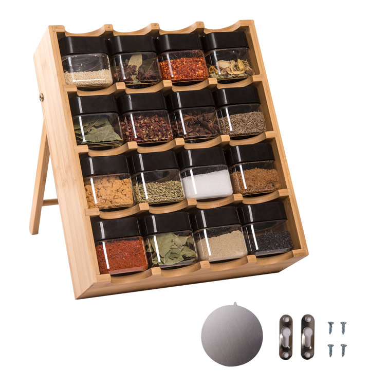 Prep & Savour Free-Standing Bamboo Spice Rack