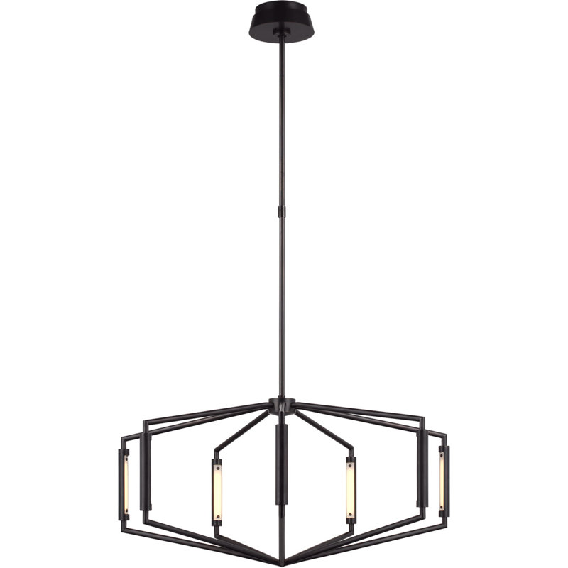 Kelly Wearstler Appareil 30" Low Profile Chandelier, Bronze