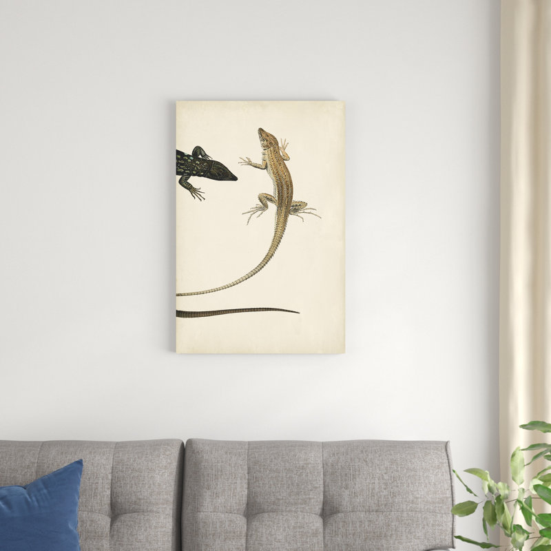 Lézard Diptyque II, H 30 po x l 20 po