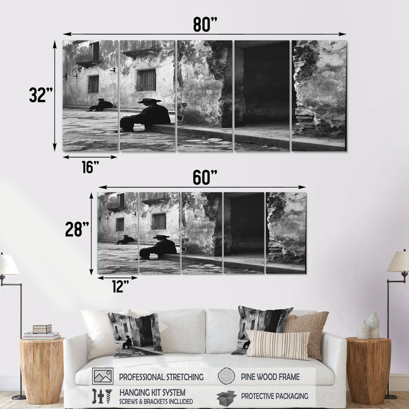 Cason - Art mural pour homme 5 pièces, H 28 po x l 60 po