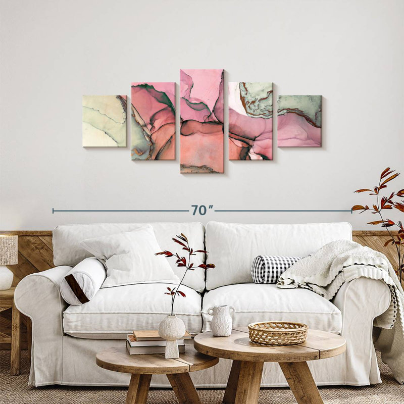 Glazer texturé rose, H 24 po x l 55 po