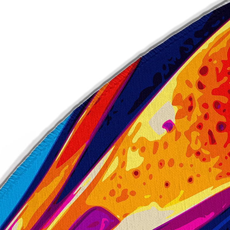 Tapis d'intérieur et d'extérieur Rainbow Reverberation, Rond 5 pi