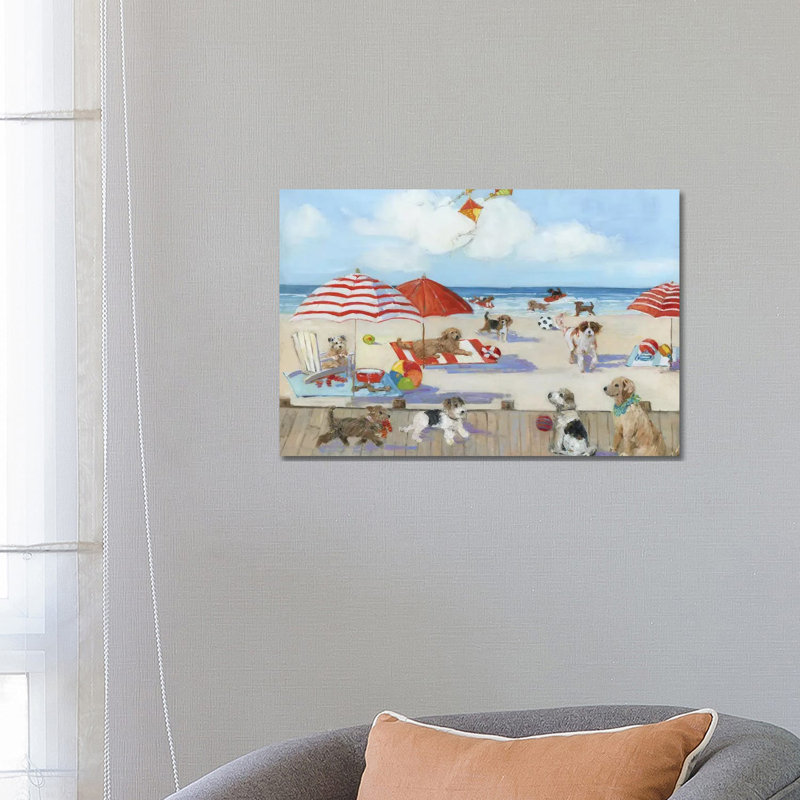 Beach Bark Park II by Sally Swatland - Wrapped Canvas Print, 66.04 cm H x 45.72 cm W x 1.91 cm D