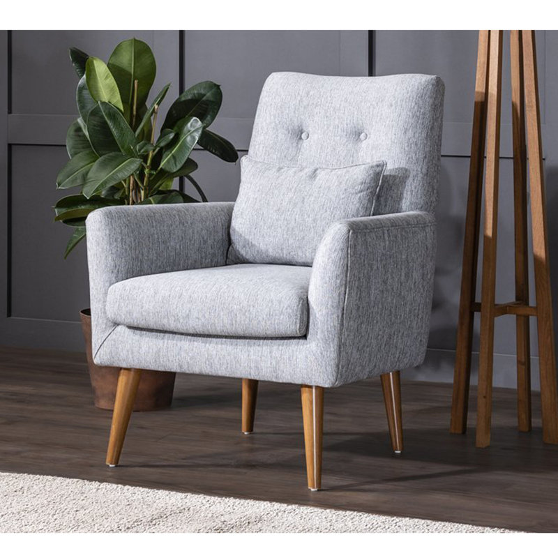 Audette 2 - Piece Living Room Set, Grey 100% Linen