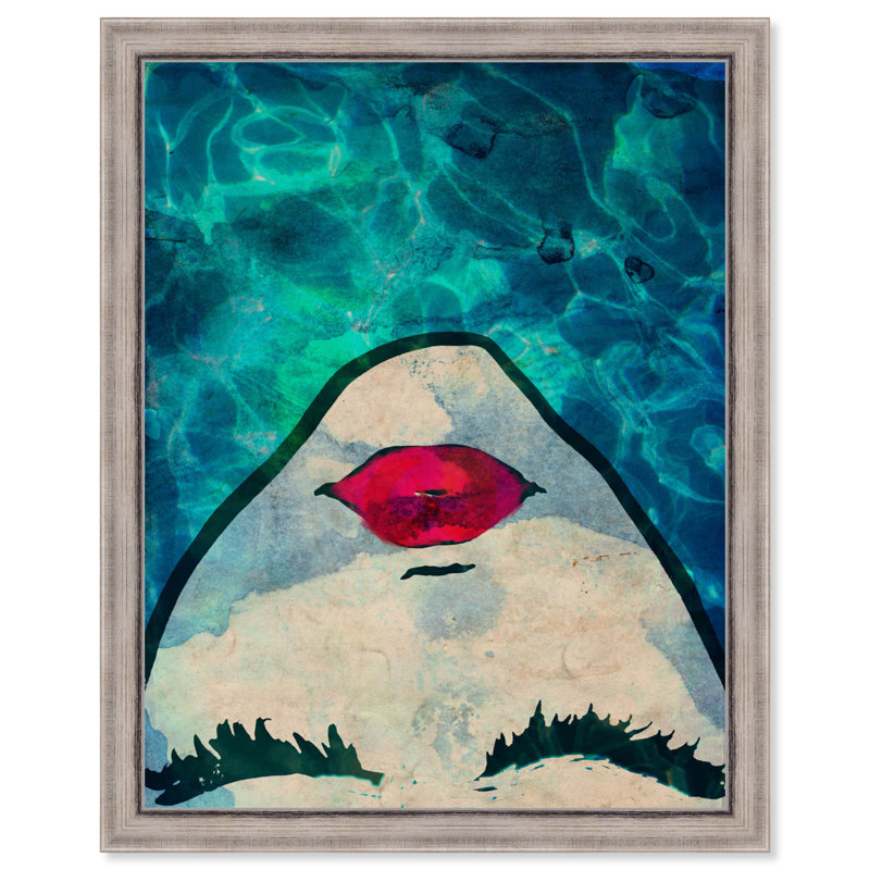 «Fashion and Glam Water Covet Portrait», impression sur toile, H 45 po x l 36 po, Cadre noir