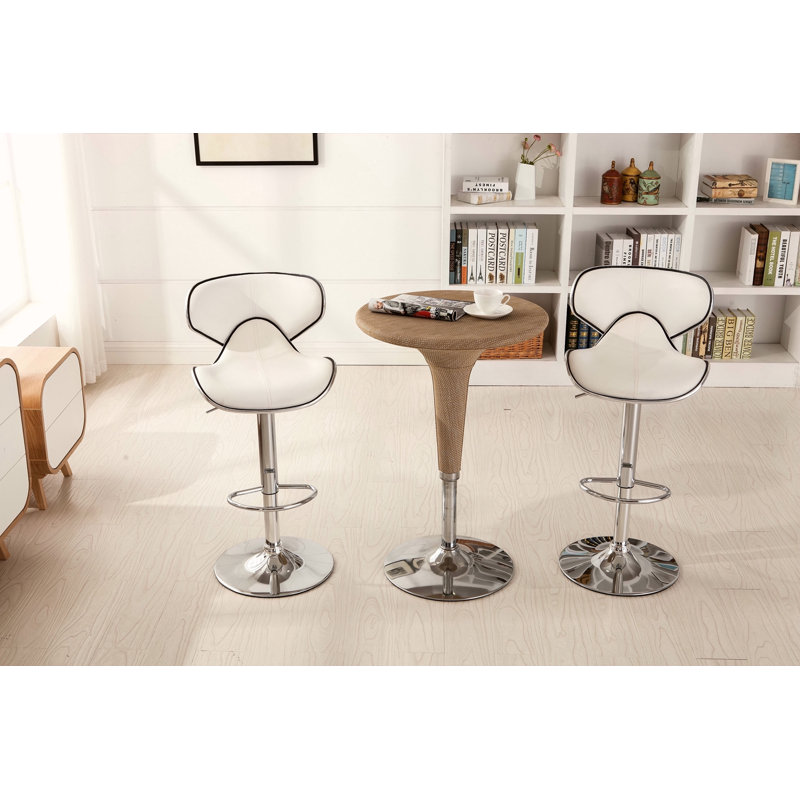 Ensemble de 2 tabourets de bar Upholstery Airlift, Blanc