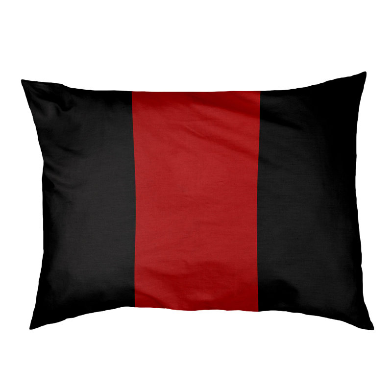 Coussin Ohio Football, Très grand (l 50 po x P 40 po x H 7 po), Noir / écarlate