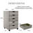 Jamariona Modern 5-Drawer Filing Cabinet for Home Office – Rolling File Storage Cabinet with Wheels, Under-Desk Drawer Organizer for Documents, Folders & Office Supplies-390097405