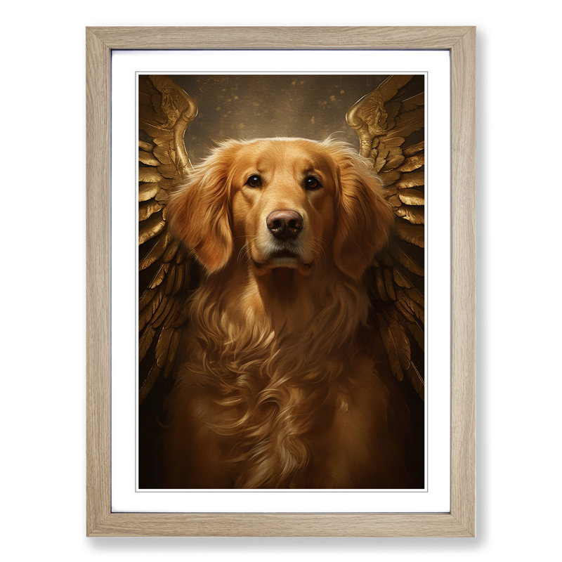 Golden Retriever Conceptual - Framed Print