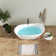 Acrylic Freestanding Bathtub, Modern & Contemporary Design Soaking Tub With Toe-Tap Drain In Chrome And Classic Slotted Overflow
