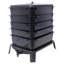 Bac à compost à 5 couches, système de vermicompostage 50 L avec installation facile, plastique noir
