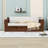 Convertible Wood Daybed with Built-in Desk, Drawers and Extendable Armrests-599081661-599081658