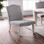 Ensemble de 2 chaises parsons en tissu gris et blanc antique
