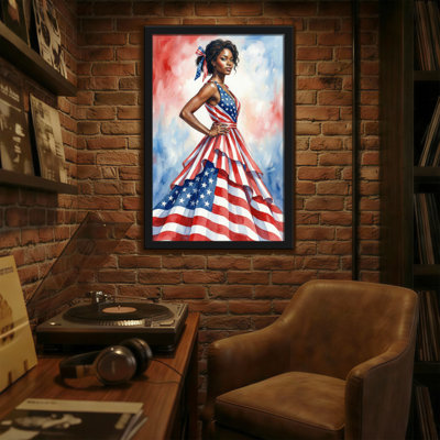 Abstract American Flag Inspired Dress Design