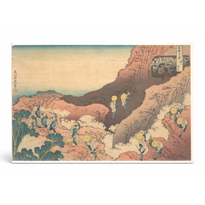 Groups of Mountain Climbers (Shojin tozan), from Thirty-six Views of Mount Fuji (c. 1830–1832) — Landscape Canvas Wall Art