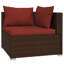 Ensemble modulaire de patio carré de 27,6 po de largeur avec coussins-435159751-435159750