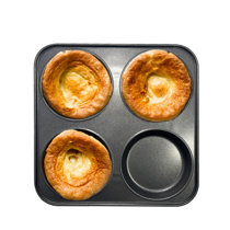 2x 6 SILICONE LARGE MUFFIN YORKSHIRE PUDDING MOULD CUPCAKE BAKING TRAY  BAKEWARE