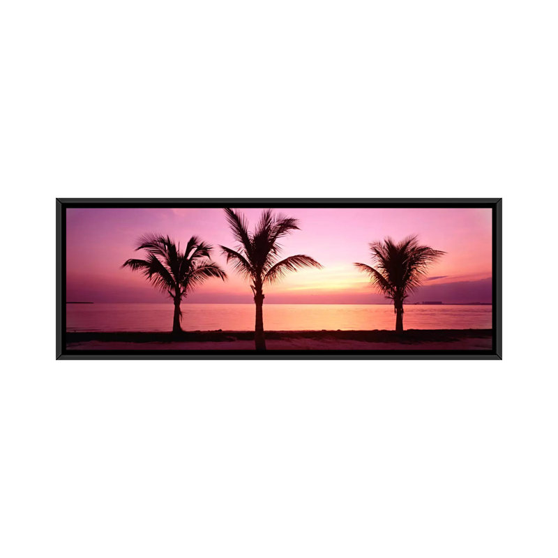 «Miami Beach, Florida», reproduction de photo sur toile, H 16 po x l 48 po x P 1,5 po, Toile avec cadre noir