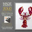 Reproduction encadrée de homard - bois massif-1726182161-1726182175
