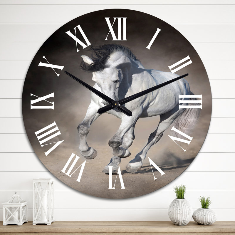 Horloge murale traditionnelle White Horse, Grand
