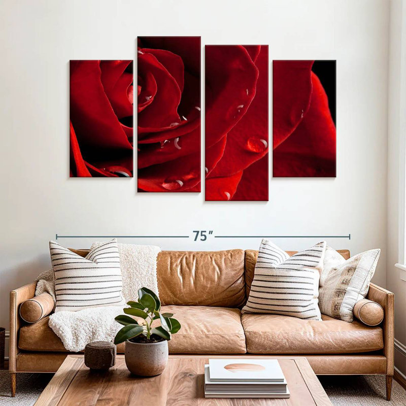 Rose rouge Harnek, H 42 po x l 68 po