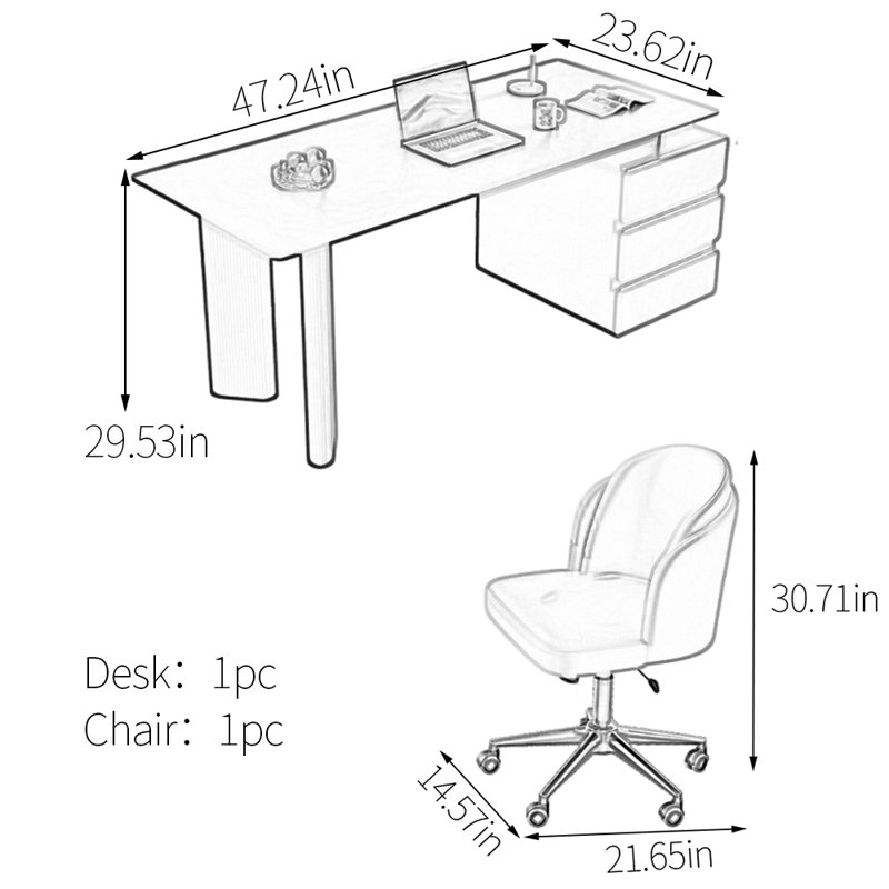 Refined Rounded Craftsmanship Desk, Black